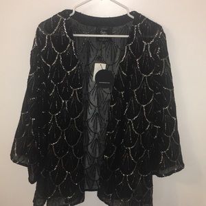 Lightweight sequin jacket/kimono